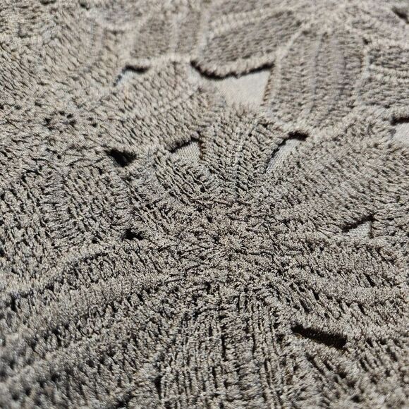 Japna Sheath Black Lace Dress Floral Embroidered Short Sleeveless Whimsigoth M - Picture 3 of 13